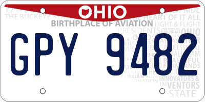 OH license plate GPY9482