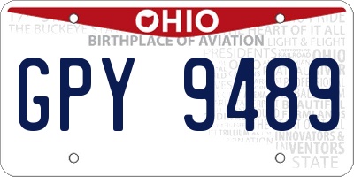 OH license plate GPY9489