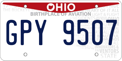 OH license plate GPY9507