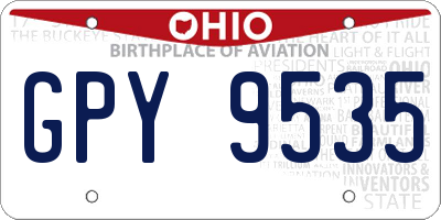 OH license plate GPY9535