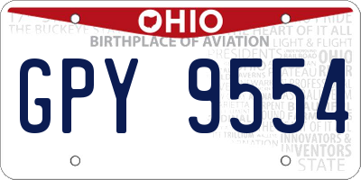OH license plate GPY9554