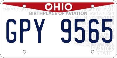 OH license plate GPY9565
