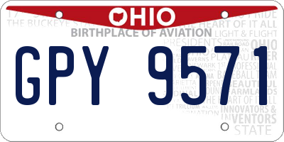 OH license plate GPY9571