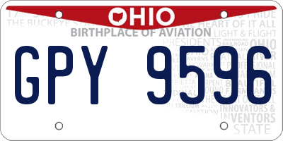 OH license plate GPY9596