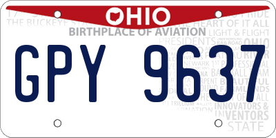 OH license plate GPY9637