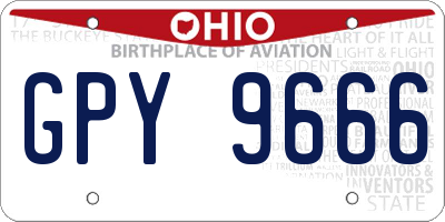 OH license plate GPY9666
