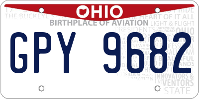 OH license plate GPY9682