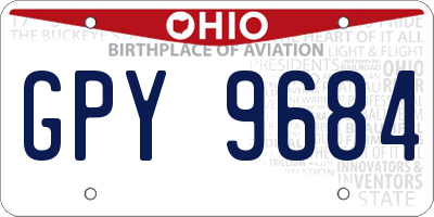 OH license plate GPY9684