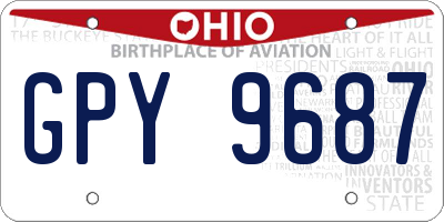 OH license plate GPY9687