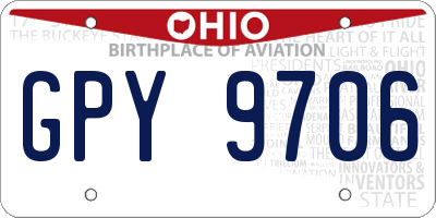 OH license plate GPY9706