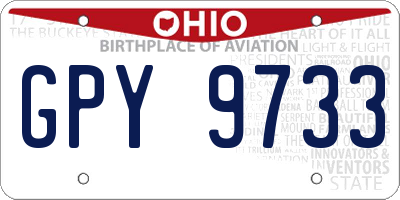 OH license plate GPY9733
