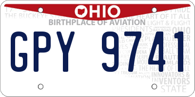 OH license plate GPY9741