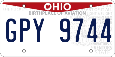 OH license plate GPY9744