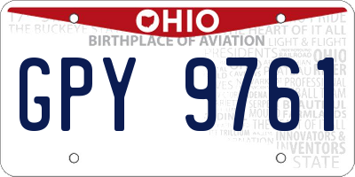 OH license plate GPY9761