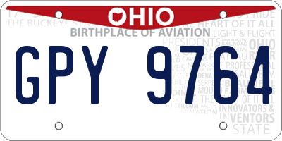 OH license plate GPY9764