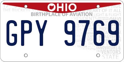 OH license plate GPY9769
