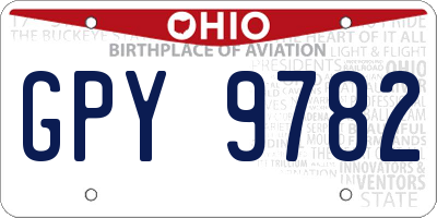 OH license plate GPY9782