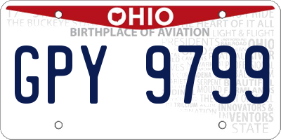 OH license plate GPY9799