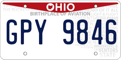 OH license plate GPY9846
