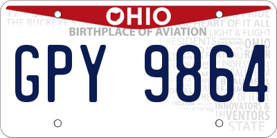 OH license plate GPY9864
