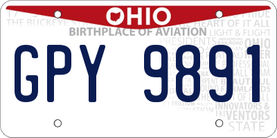 OH license plate GPY9891