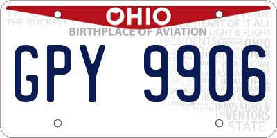 OH license plate GPY9906