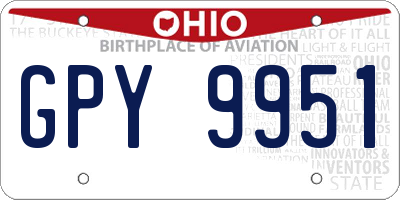 OH license plate GPY9951