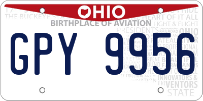OH license plate GPY9956
