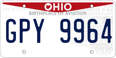 OH license plate GPY9964