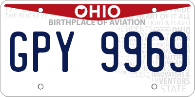 OH license plate GPY9969