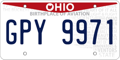 OH license plate GPY9971