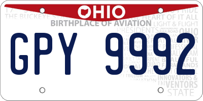 OH license plate GPY9992