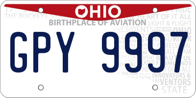 OH license plate GPY9997