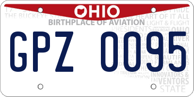 OH license plate GPZ0095