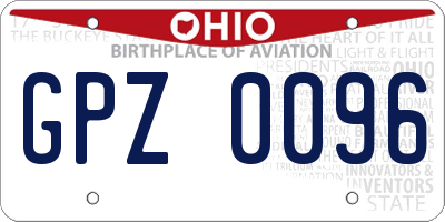 OH license plate GPZ0096