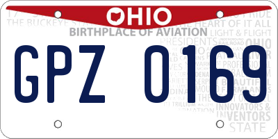 OH license plate GPZ0169