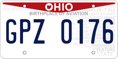 OH license plate GPZ0176
