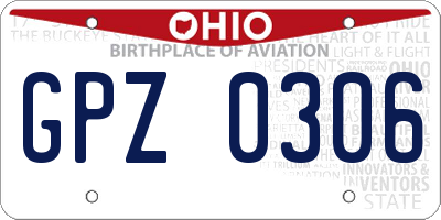 OH license plate GPZ0306