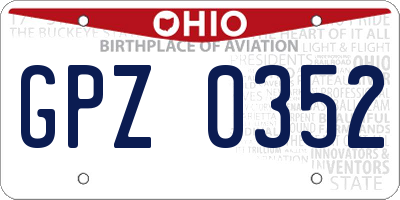 OH license plate GPZ0352