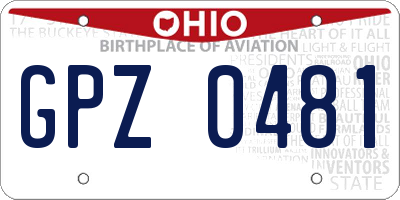 OH license plate GPZ0481