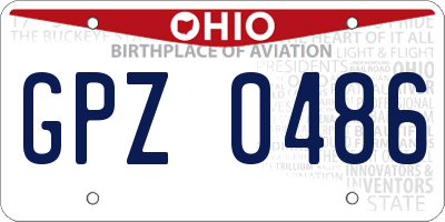OH license plate GPZ0486
