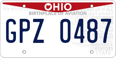 OH license plate GPZ0487