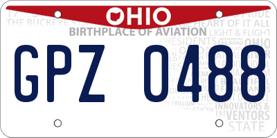 OH license plate GPZ0488