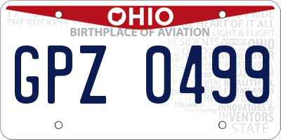 OH license plate GPZ0499
