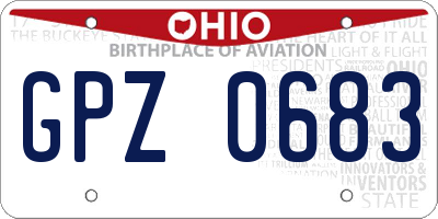 OH license plate GPZ0683