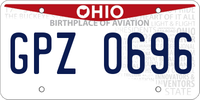 OH license plate GPZ0696