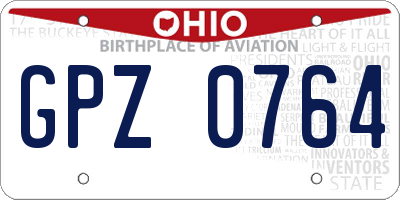 OH license plate GPZ0764
