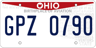 OH license plate GPZ0790