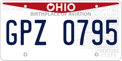 OH license plate GPZ0795
