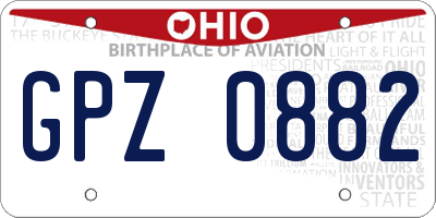 OH license plate GPZ0882